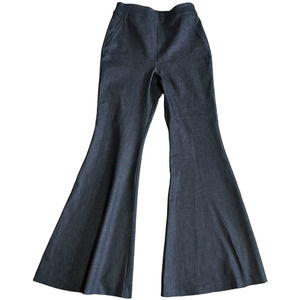 NWT Posh Couture Wide Flare Leg High Waist Dark Denim Pants, Size M